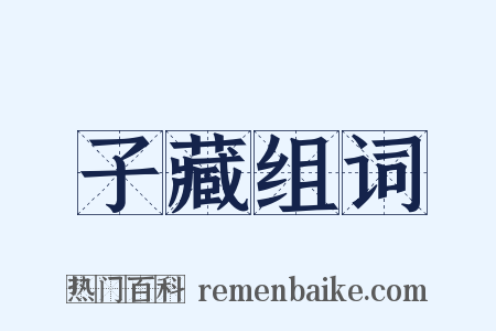子藏组词是什么意思的图片